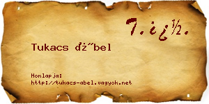 Tukacs Ábel névjegykártya