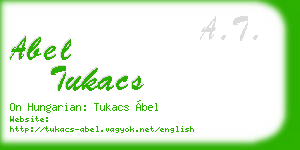 abel tukacs business card