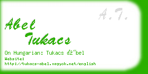 abel tukacs business card